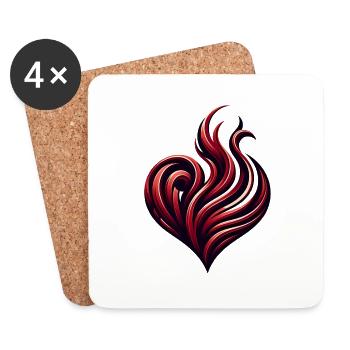Flame of Passion - Coasters (set of 4) - white - Front