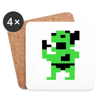 Le Gros Vert (Pix) - Dessous de verre (lot de 4) - blanc - Devant