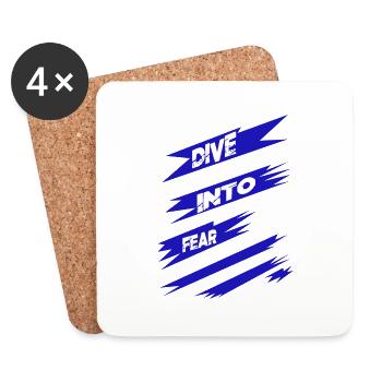 cultiver le courage cool idée présente génial - Dessous de verre (lot de 4) - blanc - Devant