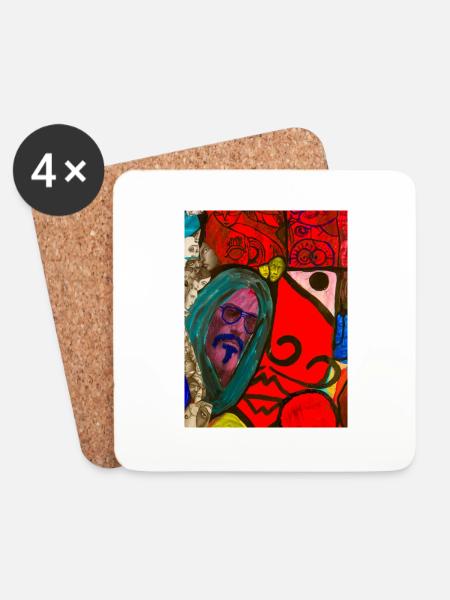 Artful design - Coasters (set of 4) - white