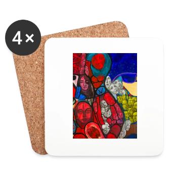Artful design - Coasters (set of 4) - white - Front