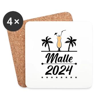 MALLE 2024 - Coasters (set of 4) - white - Front