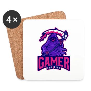 Gamer For Life - Coasters (set of 4) - white - Front