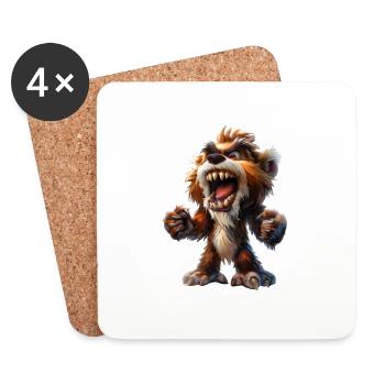 Toons Bigfoot #lovely - Dessous de verre (lot de 4) - blanc - Devant