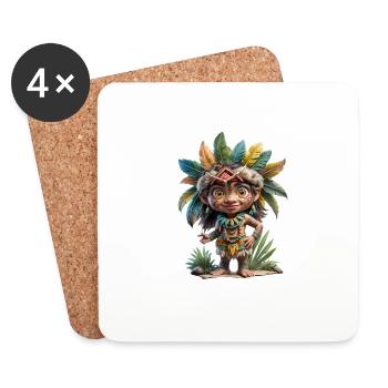 Inka garçon #lovely toons - Dessous de verre (lot de 4) - blanc - Devant