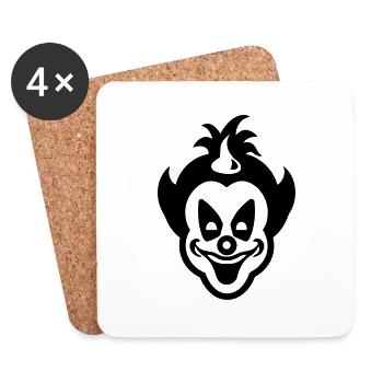Clown - Untersetzer (4er-Set) - Weiß - Vorne