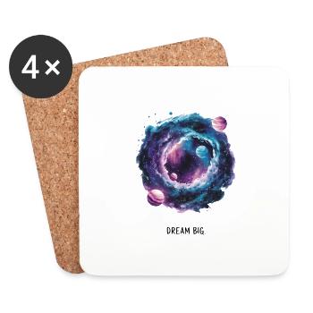 Galactic Dreams Think Big - Coasters (set of 4) - white - Front