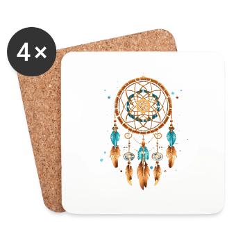 Spiritualité et ésotérisme amérindiens - Dessous de verre (lot de 4) - blanc - Devant