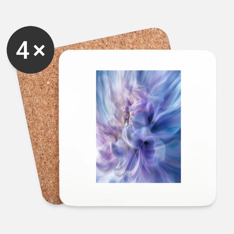 Poster ICM Flower 1 - Untersetzer (4er-Set) - Weiß