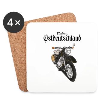 Motorrad Zschopau Illustration - Untersetzer (4er-Set) - Weiß - Vorne