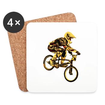 bmx - Dessous de verre (lot de 4) - blanc - Devant