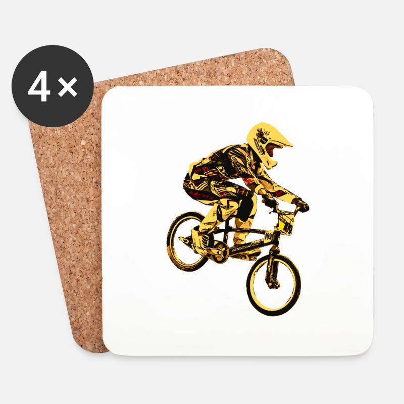 BMX - Untersetzer (4er-Set) - Weiß