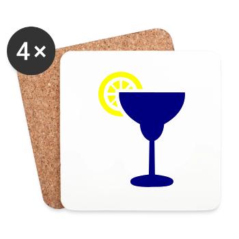 Tequilla Alcohol - Coasters (set of 4) - white - Front