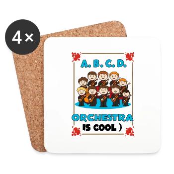 ABC Schulorchester - Untersetzer (4er-Set) - Weiß - Vorne