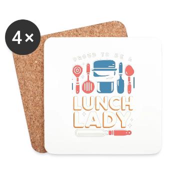 Stolz, eine Lunch-Lady zu sein - Untersetzer (4er-Set) - Weiß - Vorne