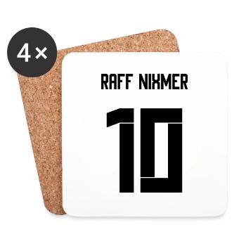 Deutschland Trikot - Raff Nixmer - Untersetzer (4er-Set) - Weiß - Vorne