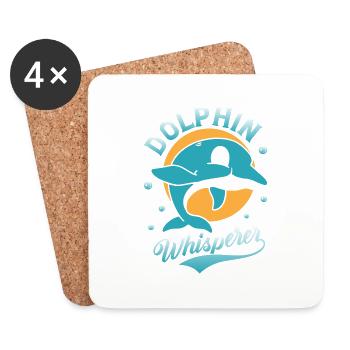 Dolphin Whisperer Marine Biology Beach Vacation - Untersetzer (4er-Set) - Weiß - Vorne
