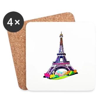 Tour Eiffel #2 - Dessous de verre (lot de 4) - blanc - Devant