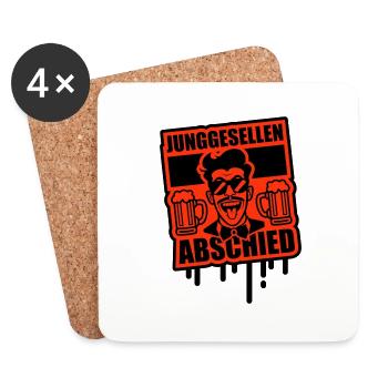 Bachelor party bachelor party groom - Coasters (set of 4) - white - Front