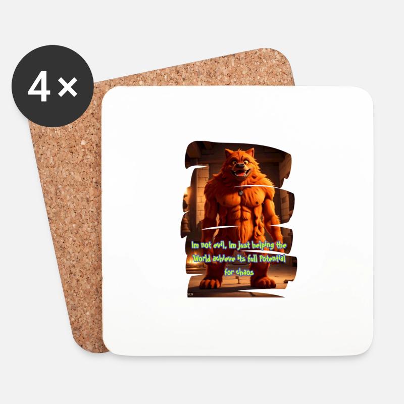 Monster 16 - Untersetzer (4er-Set) - Weiß