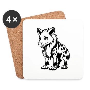 Bande dessinée Coyote - Dessous de verre (lot de 4) - blanc - Devant