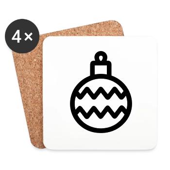 Christmas Ball - Coasters (set of 4) - white - Front