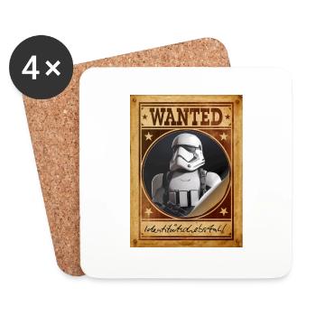 WANTED: Identitätsdiebstahl - Untersetzer (4er-Set) - Weiß - Vorne
