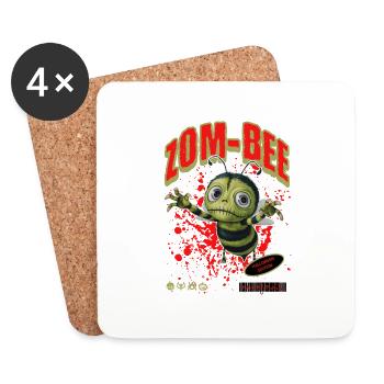 Zom-Bee - Halloween Edition - Untersetzer (4er-Set) - Weiß - Vorne