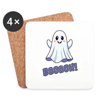 Cute Ghost - Untersetzer (4er-Set) - Weiß - Vorne