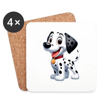 dalmatien 3 - Dessous de verre (lot de 4) - blanc - Devant