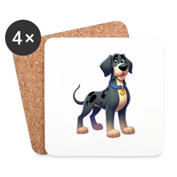 Great Dane 3 - Coasters (set of 4) - white - Front