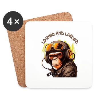 Locked And Loaded - Coasters (set of 4) - white - Front