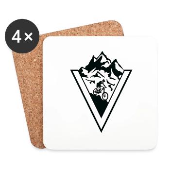 Mountain Bike Sports Bicycle - Coasters (set of 4) - white - Front