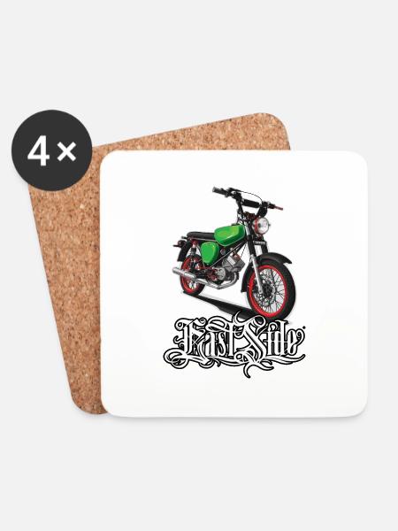 S51 (grün) // Illustration - Untersetzer (4er-Set) - Weiß