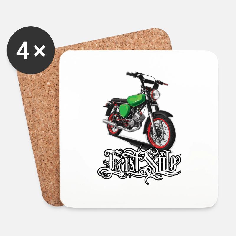S51 (grün) // Illustration - Untersetzer (4er-Set) - Weiß