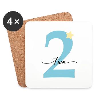 2nd birthday two years - Coasters (set of 4) - white - Front