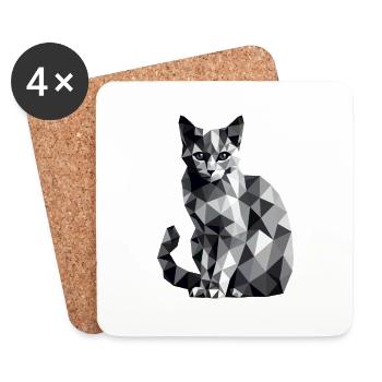 Design "Prowler" - Untersetzer (4er-Set) - Weiß - Vorne