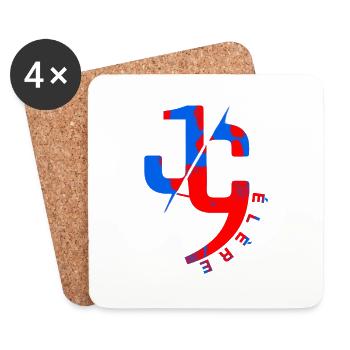 JC19 - Dessous de verre (lot de 4) - blanc - Devant
