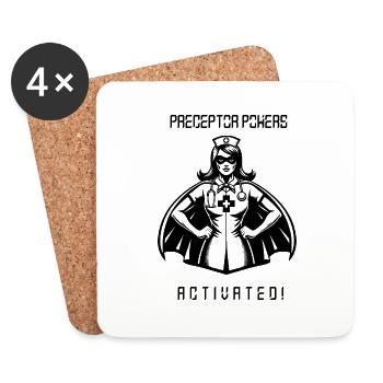 Preceptor Powers: Activated - Coasters (set of 4) - white - Front