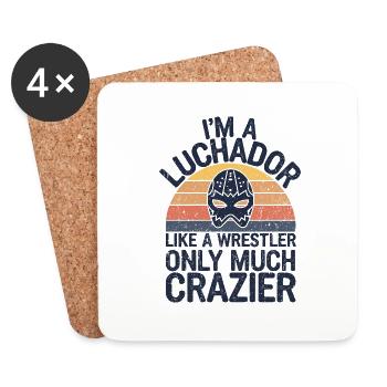 Pure action: Luchador - Coasters (set of 4) - white - Front