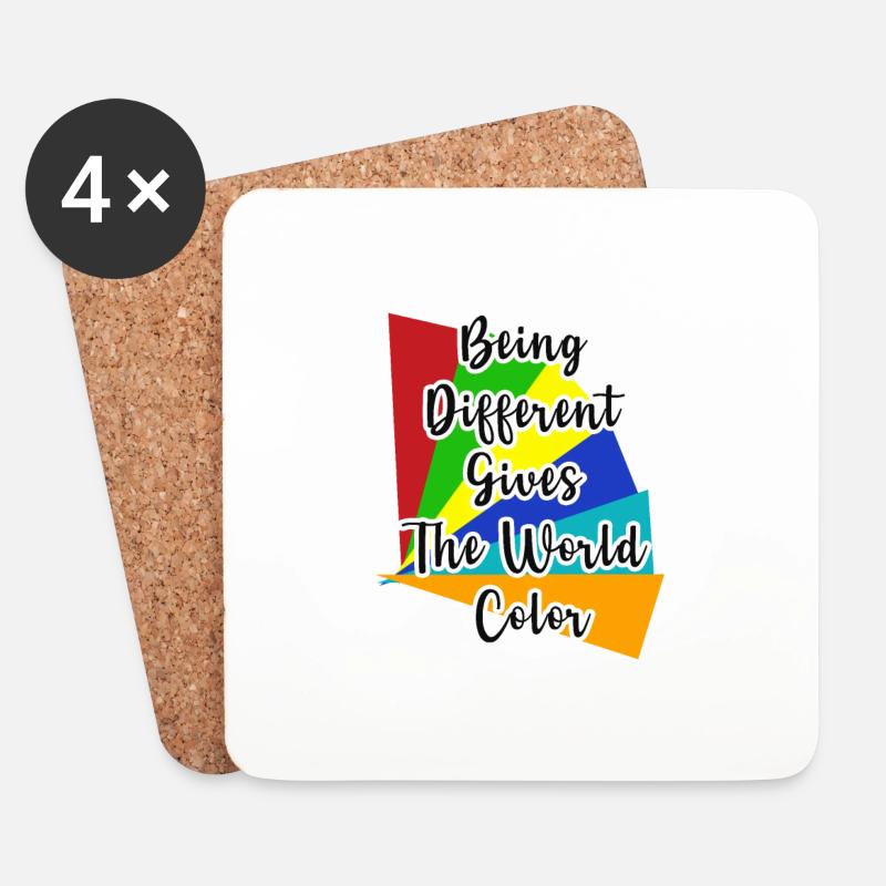 Being Different Gives The World Color - Untersetzer (4er-Set) - Weiß