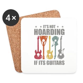 Es ist kein Horten, wenn es Gitarren sind - Untersetzer (4er-Set) - Weiß - Vorne