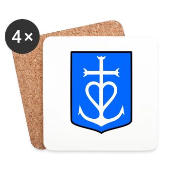 Croix Camargue - Coasters (set of 4) - white - Front
