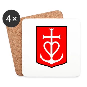 Croix Camargue - Coasters (set of 4) - white - Front