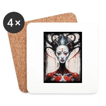 The Eyes of Mars - Coasters (set of 4) - white - Front