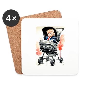 World's biggest baby - Coasters (set of 4) - white - Front