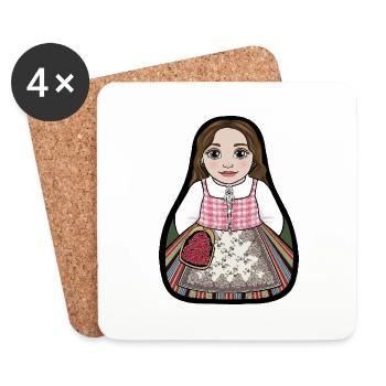 MedelpadStinta - Dessous de verre (lot de 4) - blanc - Devant