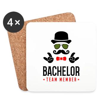 bachelor team member - Untersetzer (4er-Set) - Weiß - Vorne