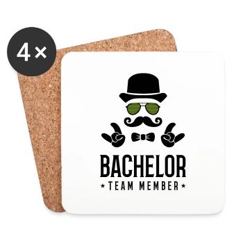 bachelor team member - Untersetzer (4er-Set) - Weiß - Vorne