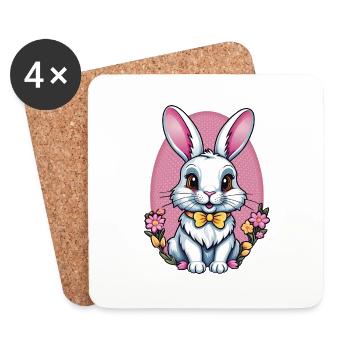 Bunny - Coasters (set of 4) - white - Front